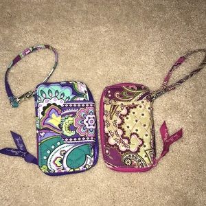 Vera Bradley wristlets with phone slots